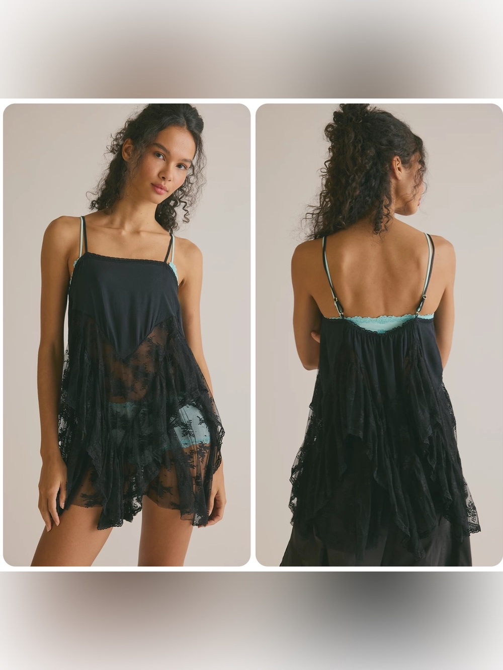 Free People Sunday Candy Mini Slip Dress